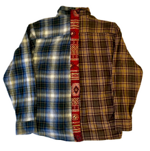 Load image into Gallery viewer, Color Split Flannel Shirt
